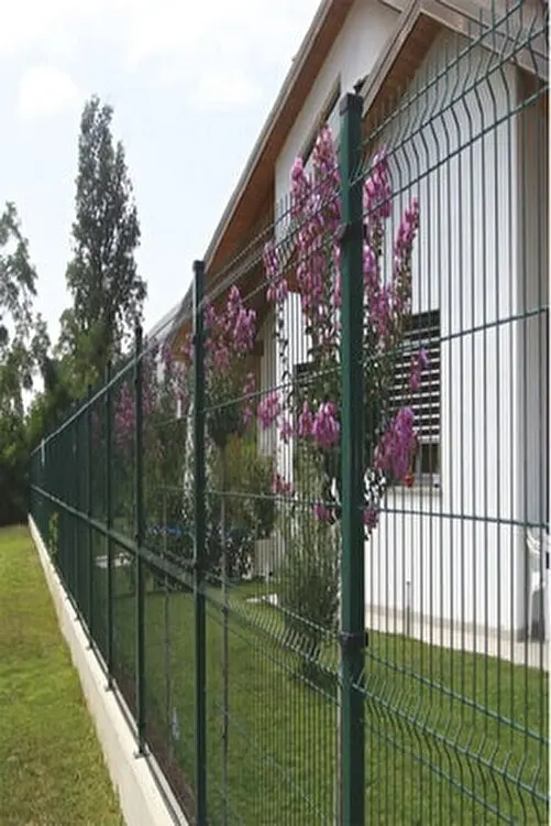 Made in Turkey Powder Coated Single Double Garden Gate and Poles Style Round Style Steel Factory Q235 Europe Green Waterproof