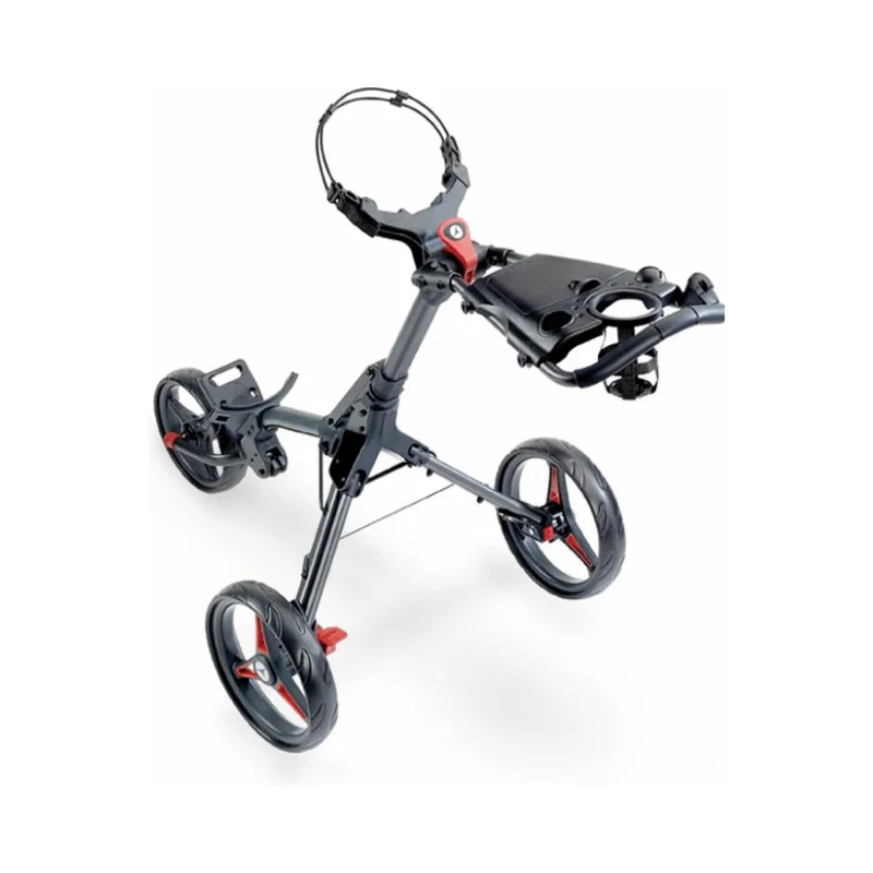 HOT PRODUCT Compact Folding Golf Push Cart Durable Aluminum Frame, Adjustable Handle, Smooth Rolling Tires