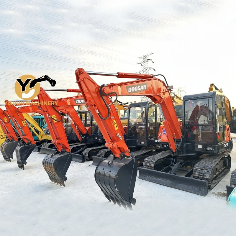 95% New Used Excavator Mini Digger Doosan DH55 5ton Small South Korea for Sale