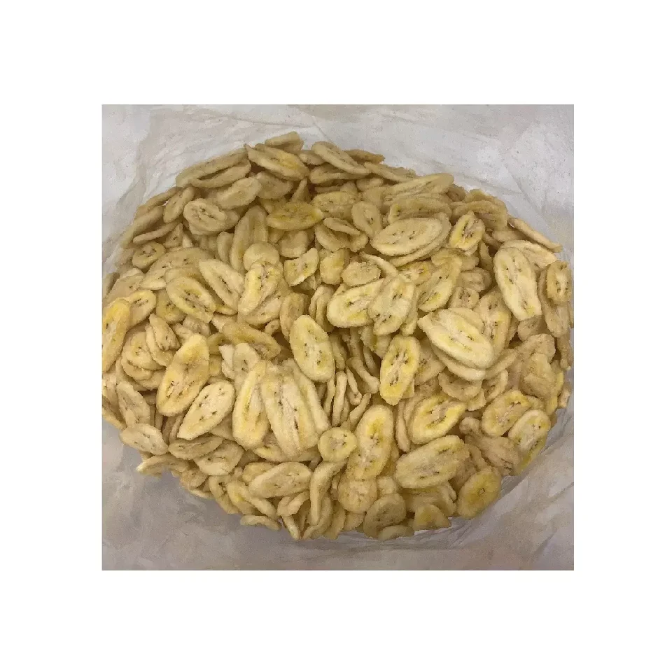 High Quality Snack Food Dried Fried Banana Oval Round Slice Crispy Banana Chips From Vietnam Supplier