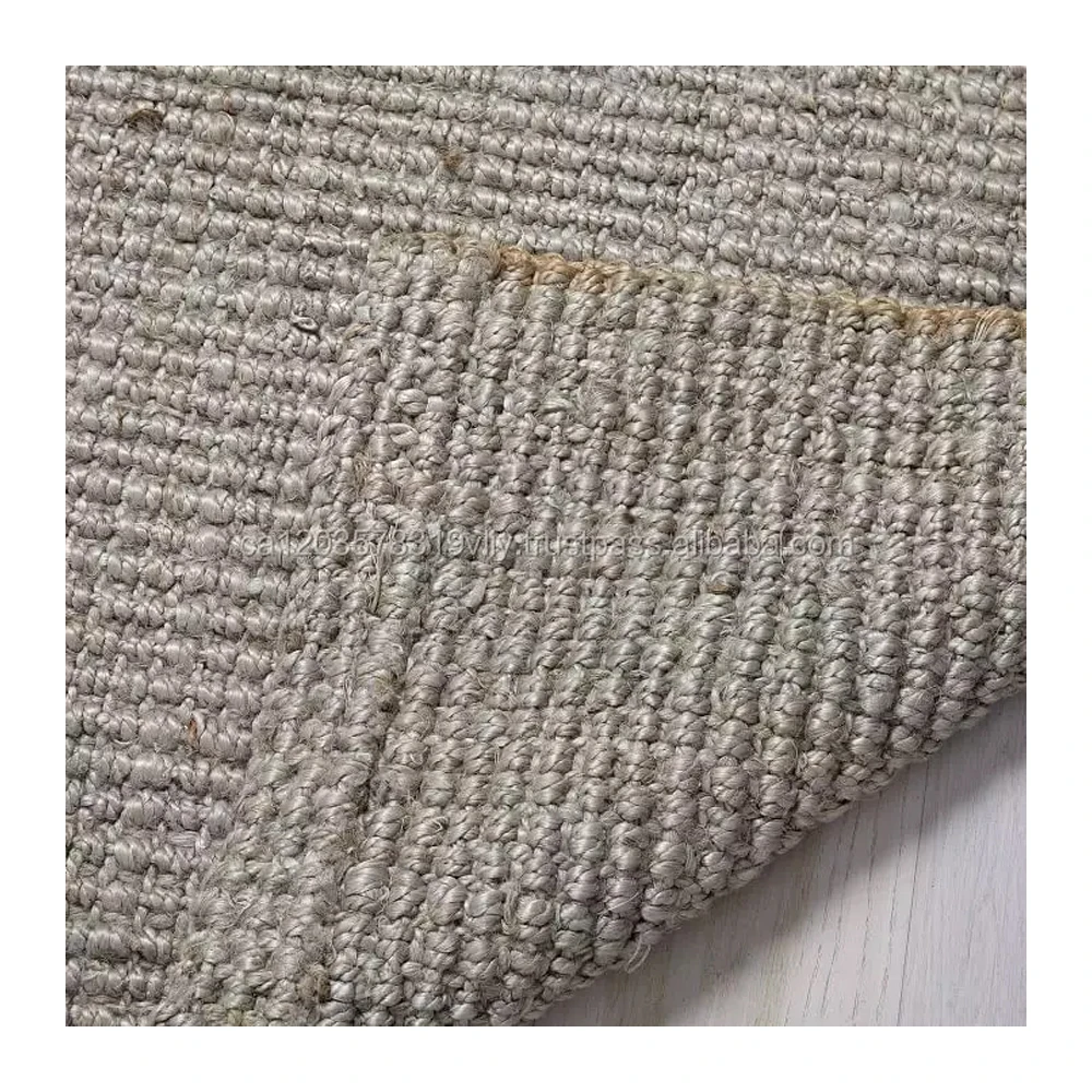 Top Quality Jute Flat Weave Natural Handmade Dhurrie Indian Carpet Rugs Jute Rug For Sale