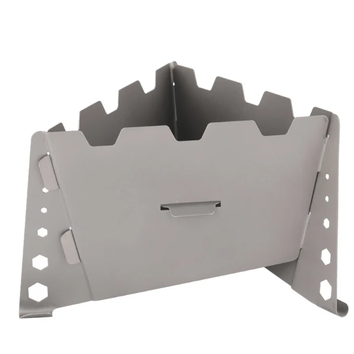 Outdoor Pure Titanium Solid Alcohol Stove Bracket Windbreak Portable Simple Assembly Picnic Titanium Stove