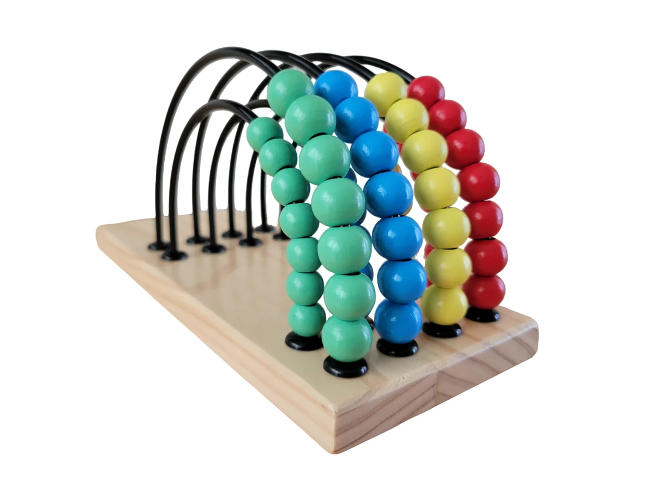 Customized Good Quality Rainbow Color Wooden Abacus Beads Counting Game Math Educational Toys