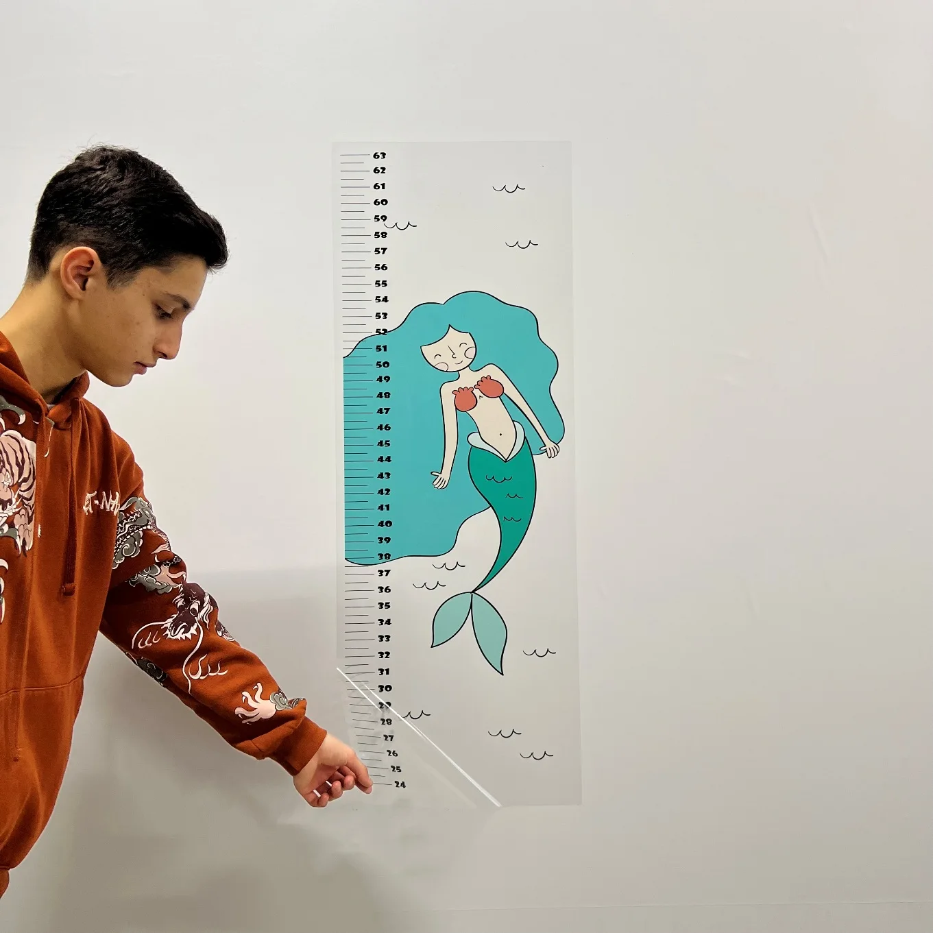 Dry Erase Growth Chart For Kids Model-3 Reusable Durable Polystyrene Material Holds The Surface With Static Electricity