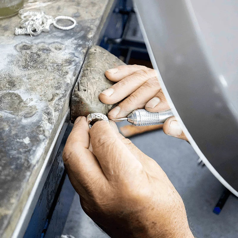MADE IN ITALY SILVER BRACELET ORIGINAL DESIGN CLASP BALINESE INSPIRATION AGED RHODIUM PLATED BANGLE