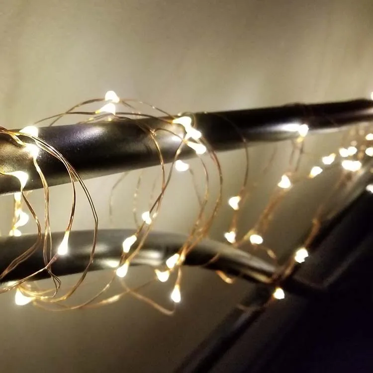 Hot selling copper wire 8 function flashing mode with remote controller multi color fairy copper string holiday light