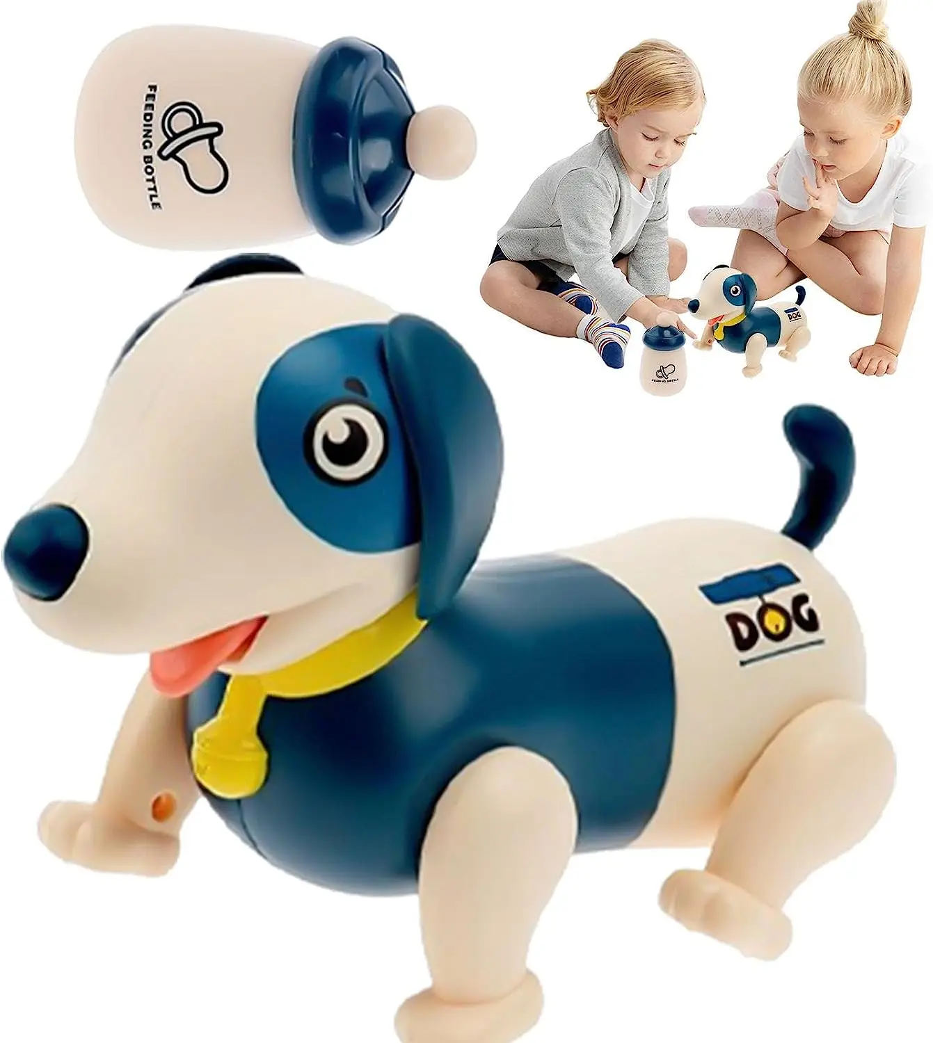 EPT Cute Touch-Sensitive Intelligent Electronic Pets Smart Robot Dog Toys With Small Milk Bottle