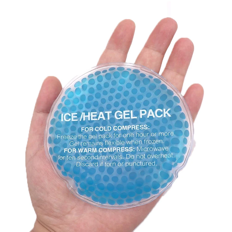 Trending Products 2024 New Arrivals Custom Round Shape Gel Bead Ice Pack Reusable Hot Cold Pack