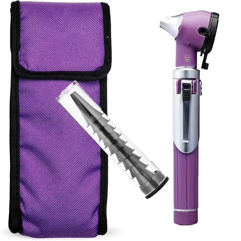 Hot Sales CE ISO Approved Fiber Optic Mini Otoscope Rainbow Many Colours - Pocket Otoscope with Case ENT Diagnostic Set