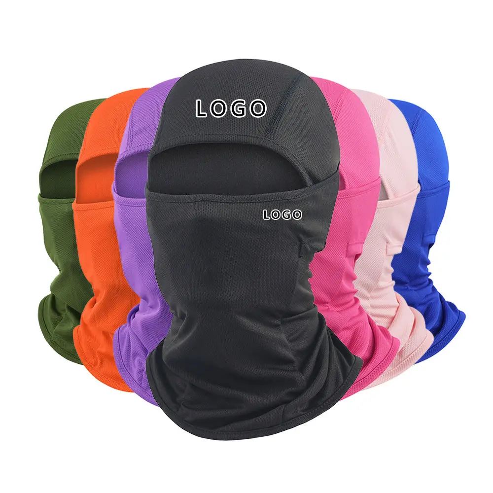 2024 Wholesale Factory Custom Ski msk Balaclava Men One Hole Full Face Half Colored Ski Hat