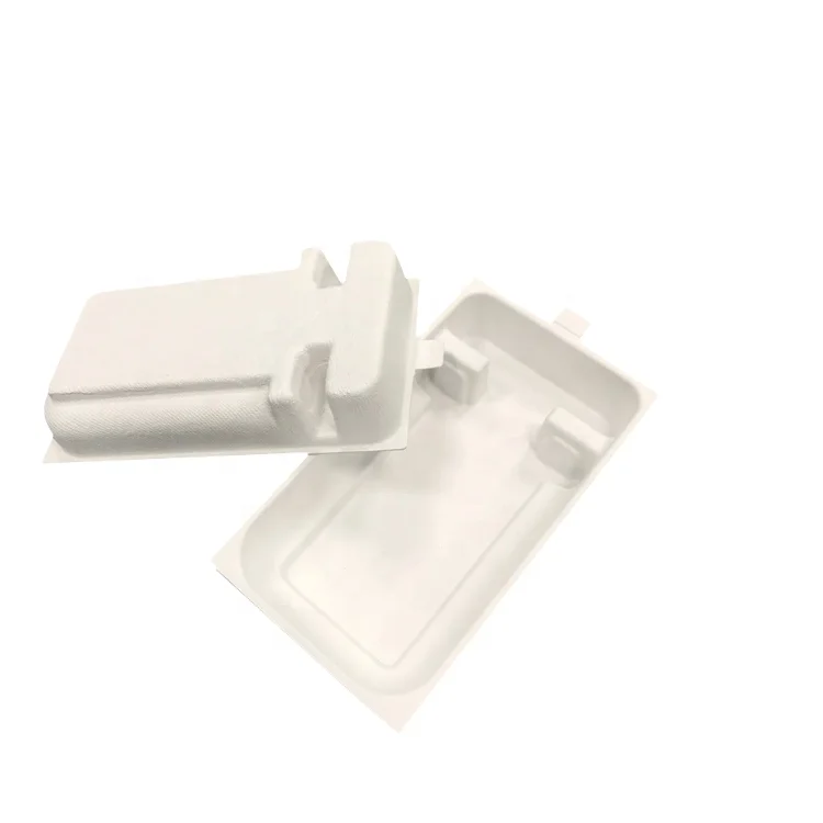 Biodegradable Sugarcane Bagasse Pulp Fiber Molded Packaging Razor Insert Pack Inner Tray