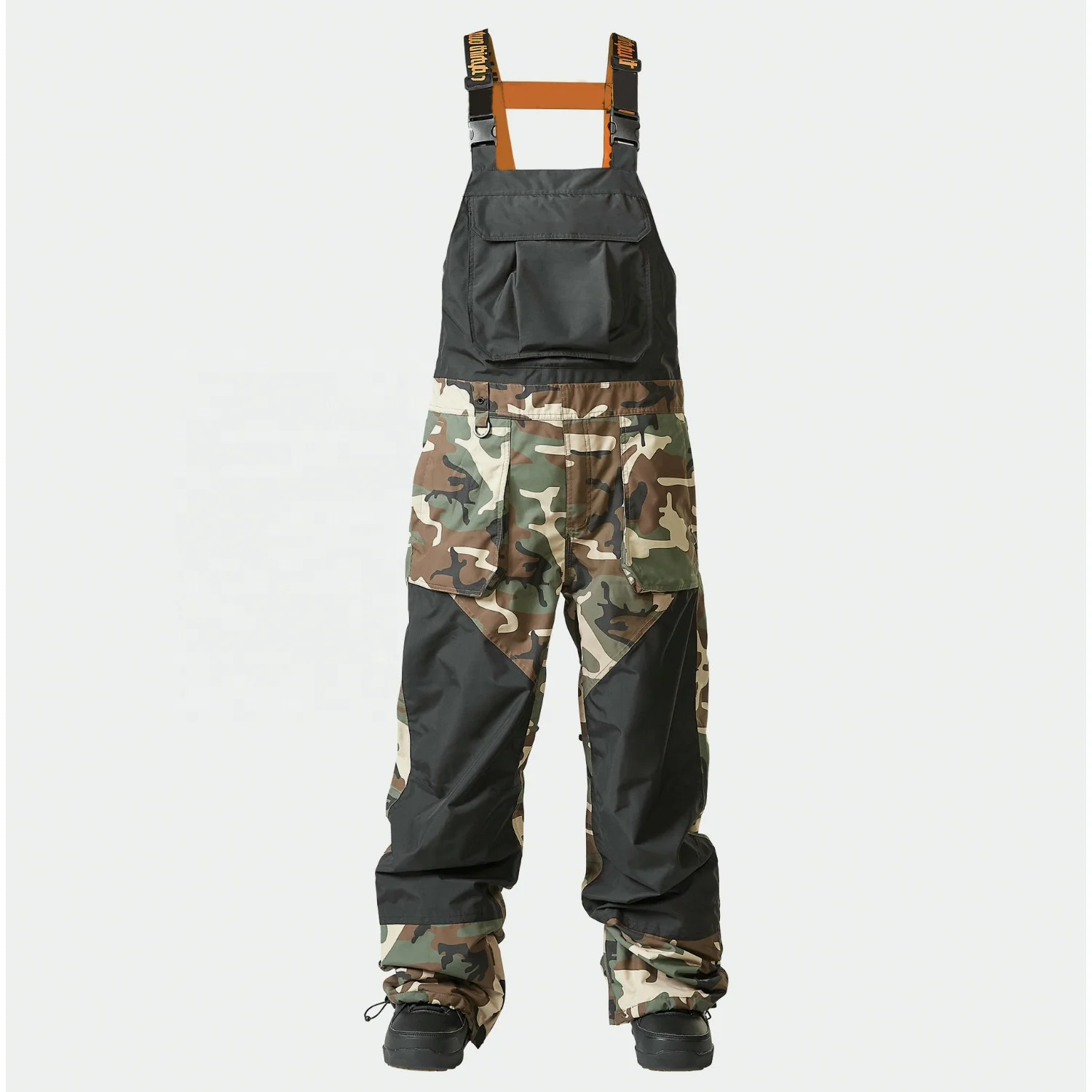 Outdoor Ski Bib Winter Sport Bibs Overall Camo Ski Snow Wear Overalls Jump Suit Panel Design Waterproof Snowboard Skiing Overall