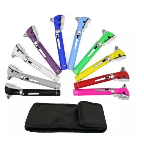 High Quality Care Diagnostics Professional Physician Fiber Optic Led Pocket Otoscope Diagnostic Set