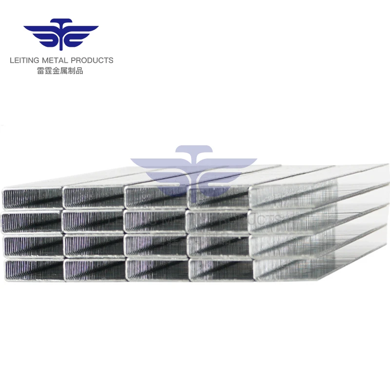 Leiting metal Galvanized 20ga crown 5.00mm 4J series staples for Air Nail Gun
