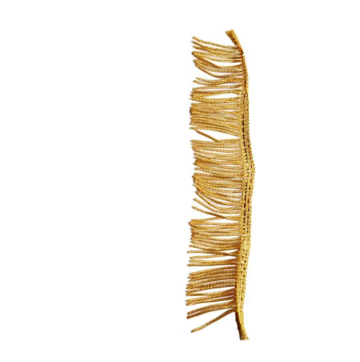 Wholesale High Quality bullion wire dark gold fringe for Cope handmade bullion fringe decorative copper milk