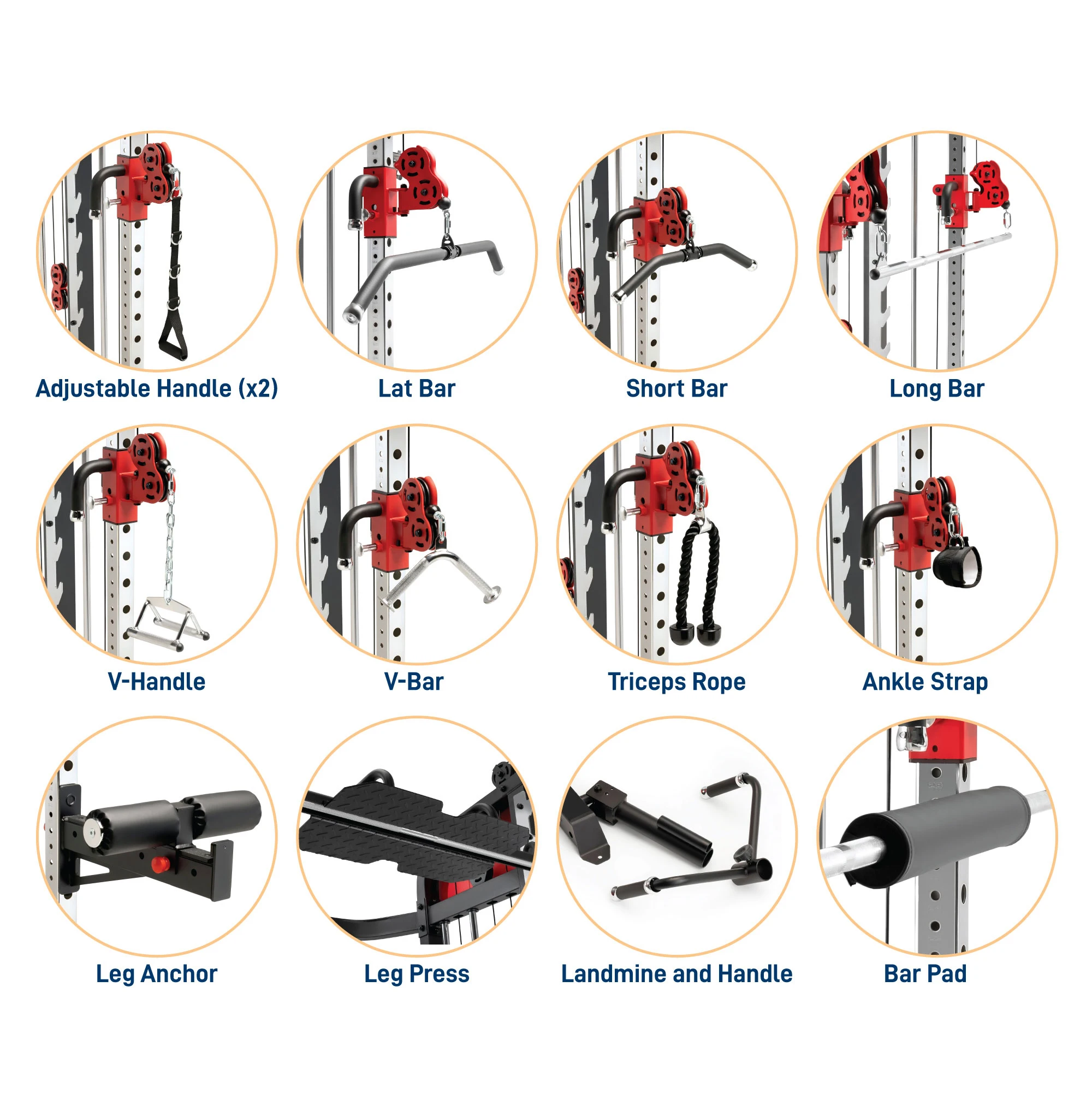 Gym Equipment Multi-function Rack Smith Machine Power Cage For Body Building