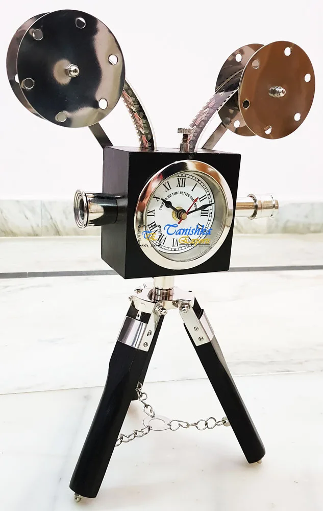 Top Sell Australian Antique Style Projector Retro Model Home Decoration Corner Piece Clock with Tripod Stand For Sale