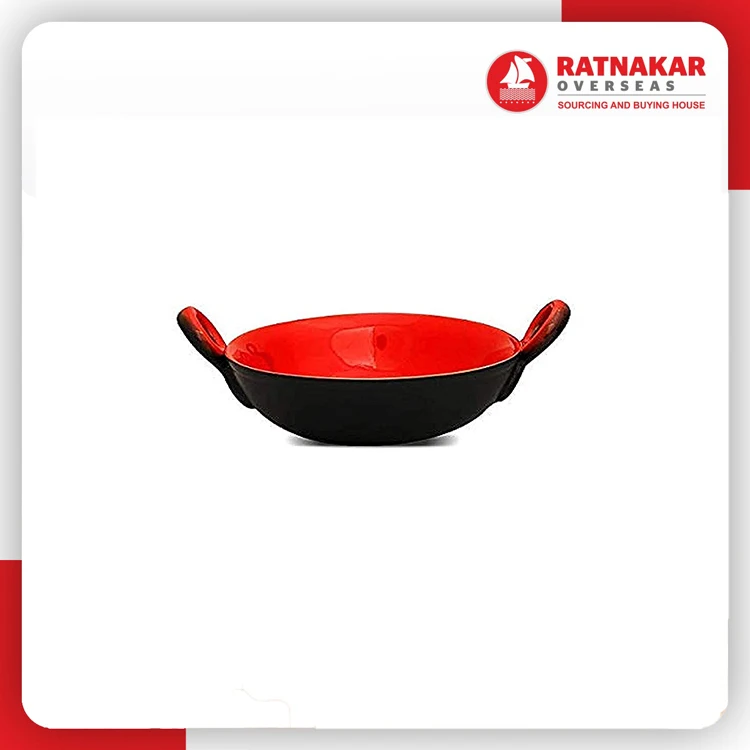 2022 New Arrival Kadai Set Induction Compatible Healthy Ceramic Coated Cookware Kadai With Lid For Sale At Wholesale Price