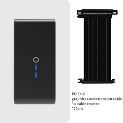 MINI PC ITX aluminum alloy chassis 4.0 graphics card extension cable 1U power supply acrylic side transparent cover DIY chassis