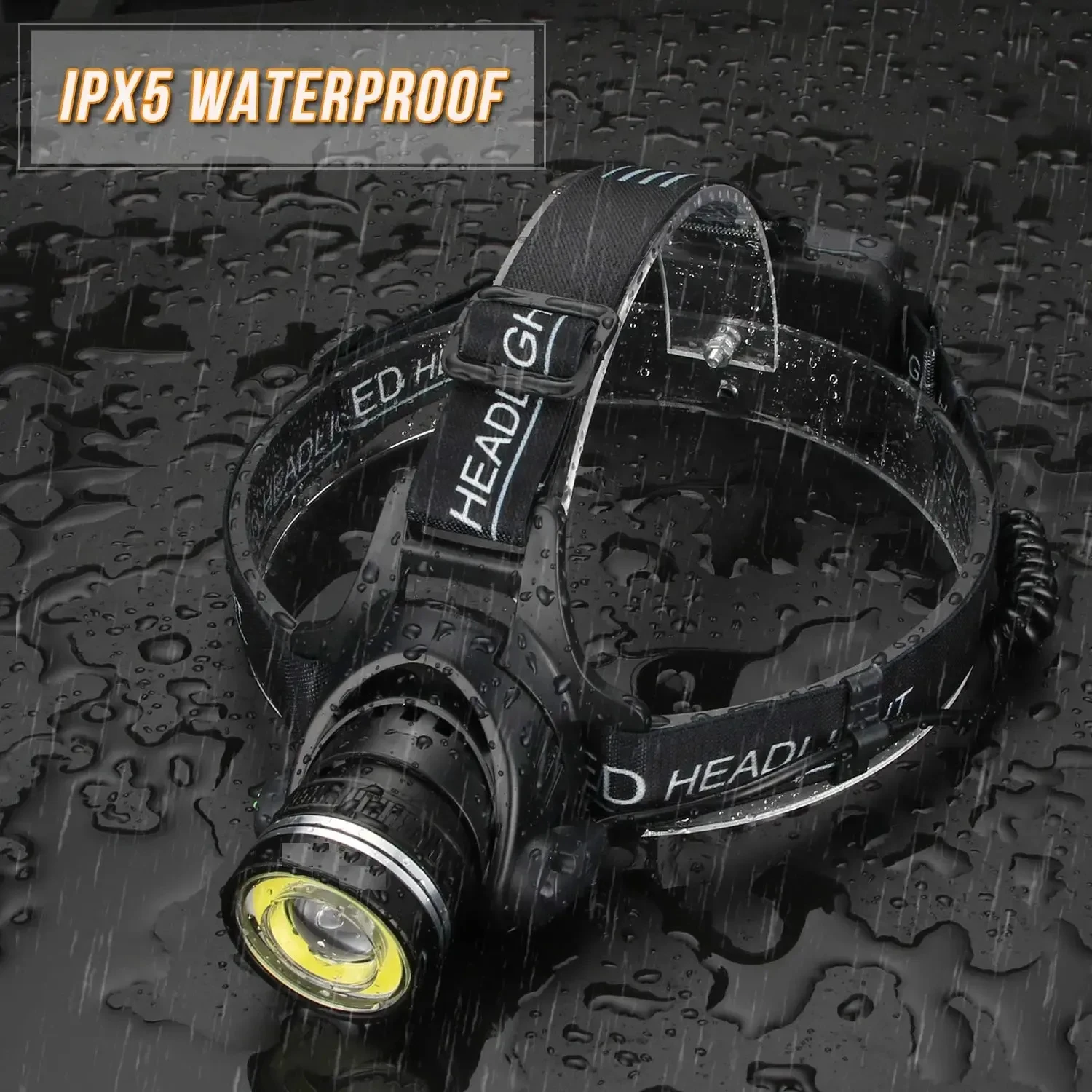 Powerful high Lumen Zoom Head Torch lamp sensor induction Waterproof COB Zoom Led Headlamp Rechargeable for camping fishing