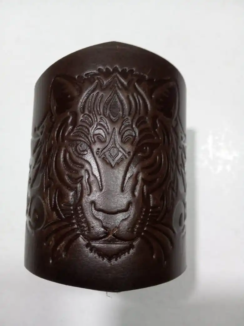 Hand Made Leather Bracelet  Leather Wrist Cuff Bands Men Bracelet