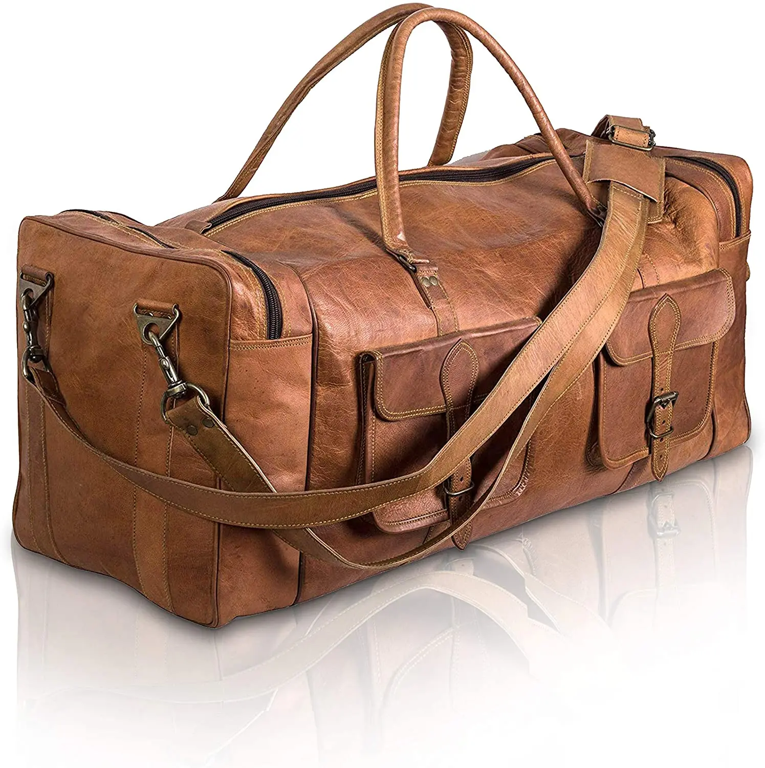 Большая 32 дюймовая спортивная сумка для мужчин кожаная дорожная holdall ночных занятий спортом выходных индивидуальная