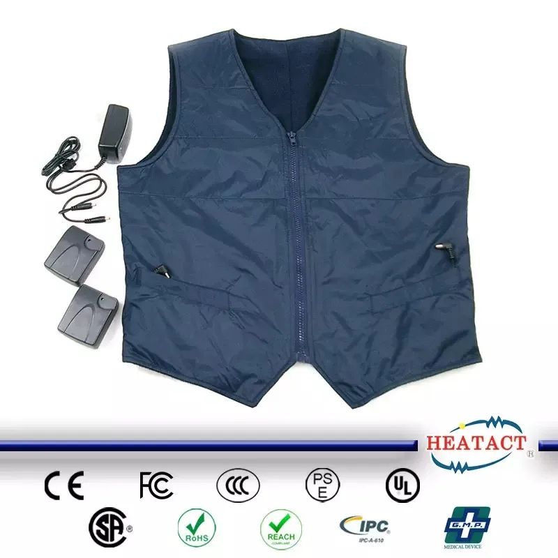 Lightweight Windproof Zipper Heated Vest For Winter