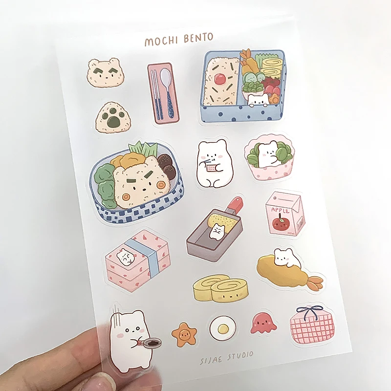 Изготовленный на заказ kawaii planner стикеры листы kiss cut Виниловая прозрачная подложка поставщик