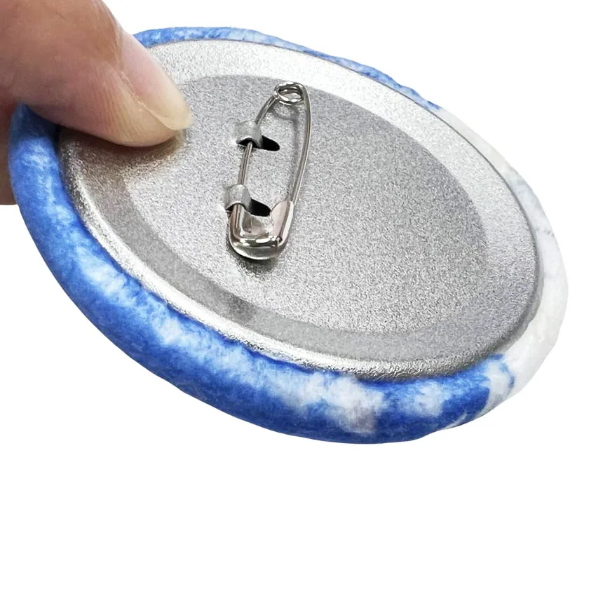 Wholesale plush button pin badge soft custom tinplate badge