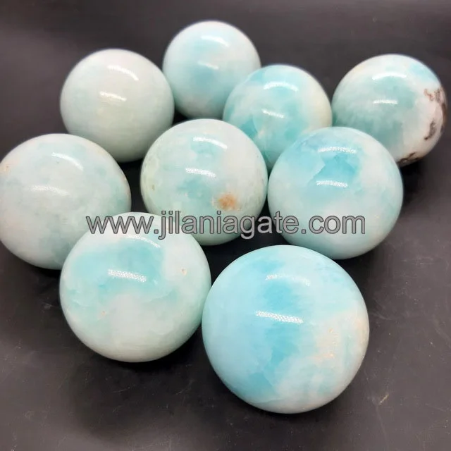 Sky Blue Hemimorphite Sphere Crystal Ball Healing Stone | Polished High Quality Hemimorphite Sphere Ball Quartz Crystal Spheres