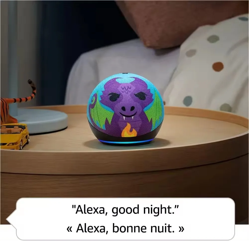 Echo Dot Speaker (5th Gen, 2022 release) Kids | Designed for kids, with parental controls | Dragon