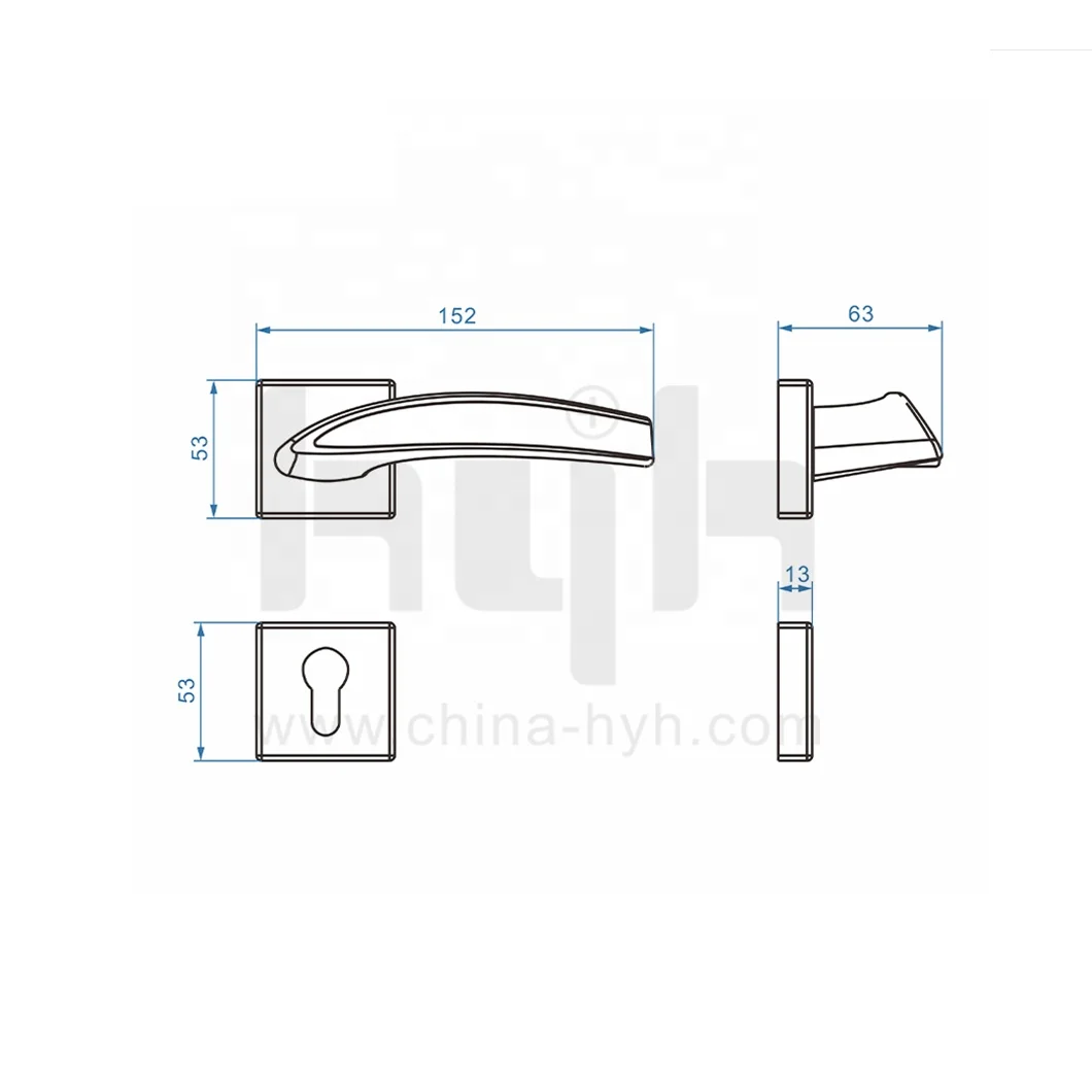 Guangdong-hyh Hardware Modern Chinese Supplier Compeletive Price Zinc Alloy Hotel Door Handle
