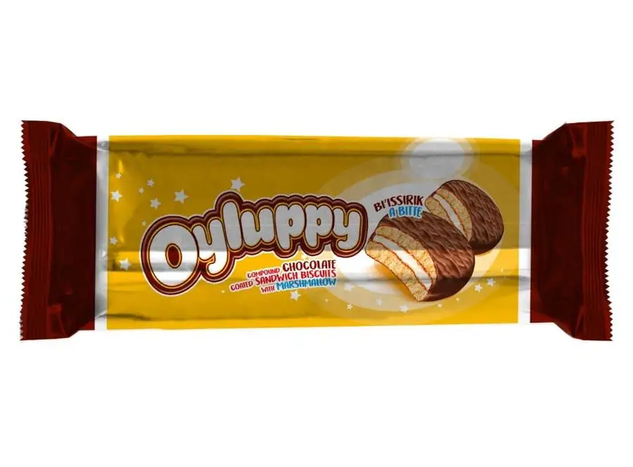 Super Quality Wholesale Product - Oyluppy Sandwich Biscuit with Marshmallow Bar Sweet Crispy Chocolate Coated
