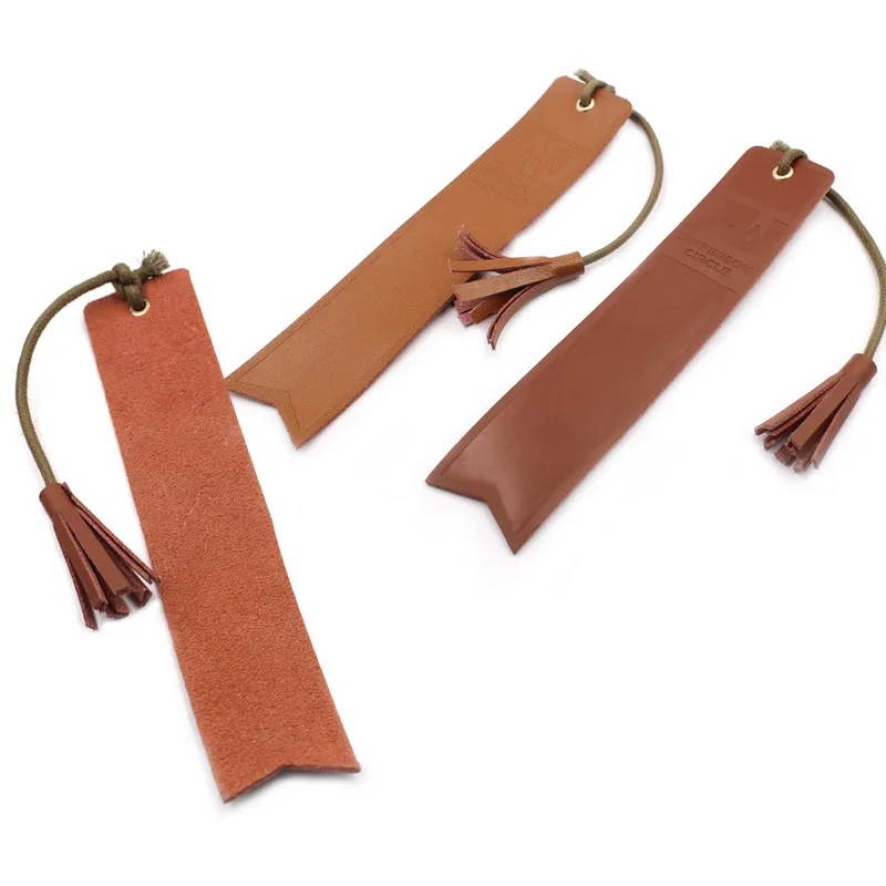Custom logo String Vegan Leather Bookmark Keychain