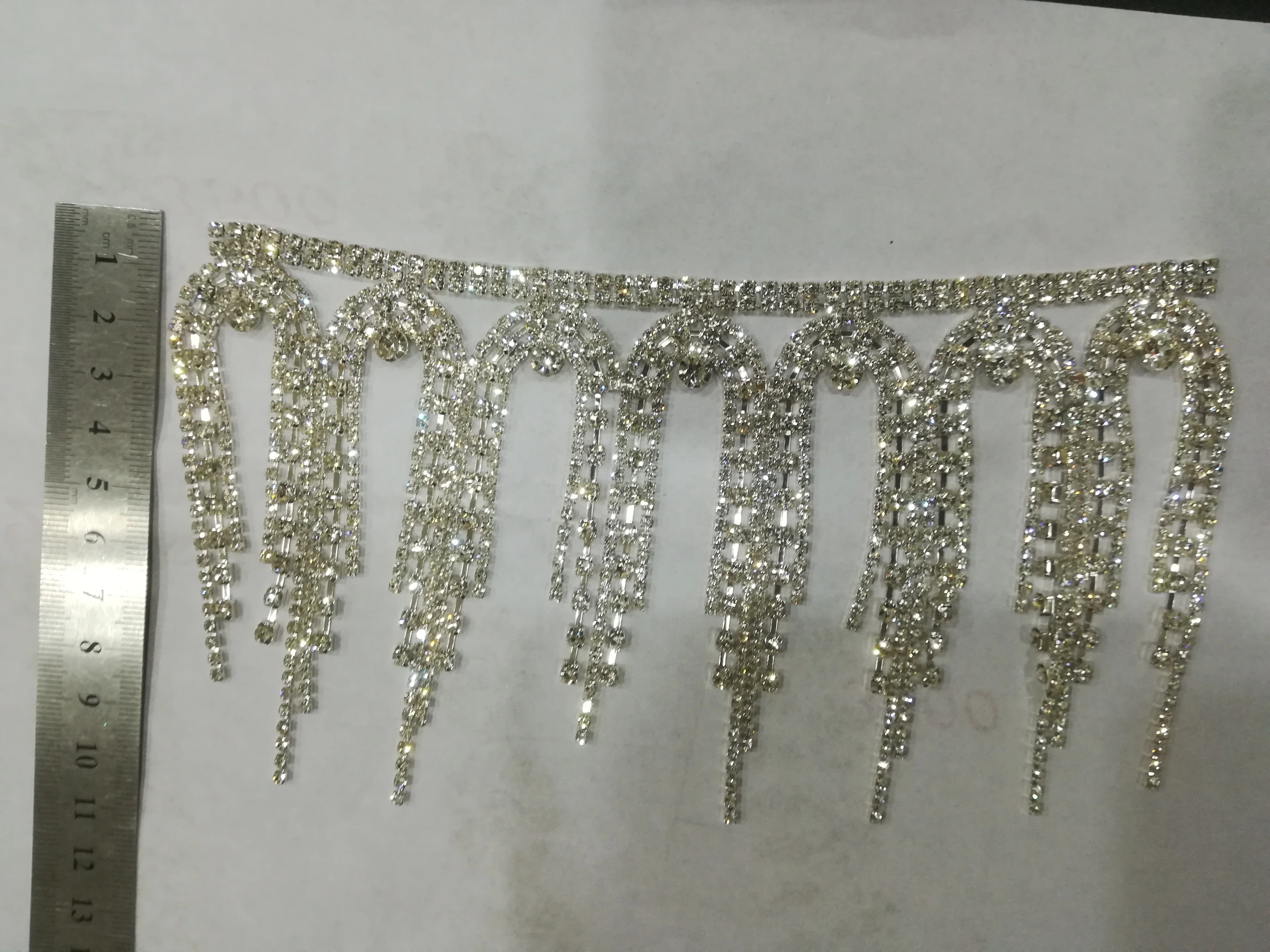 Rhinestone silver trim crystal neck designs roll diamond rhinestone cup chain for jewellery rhinestone chain roll diy