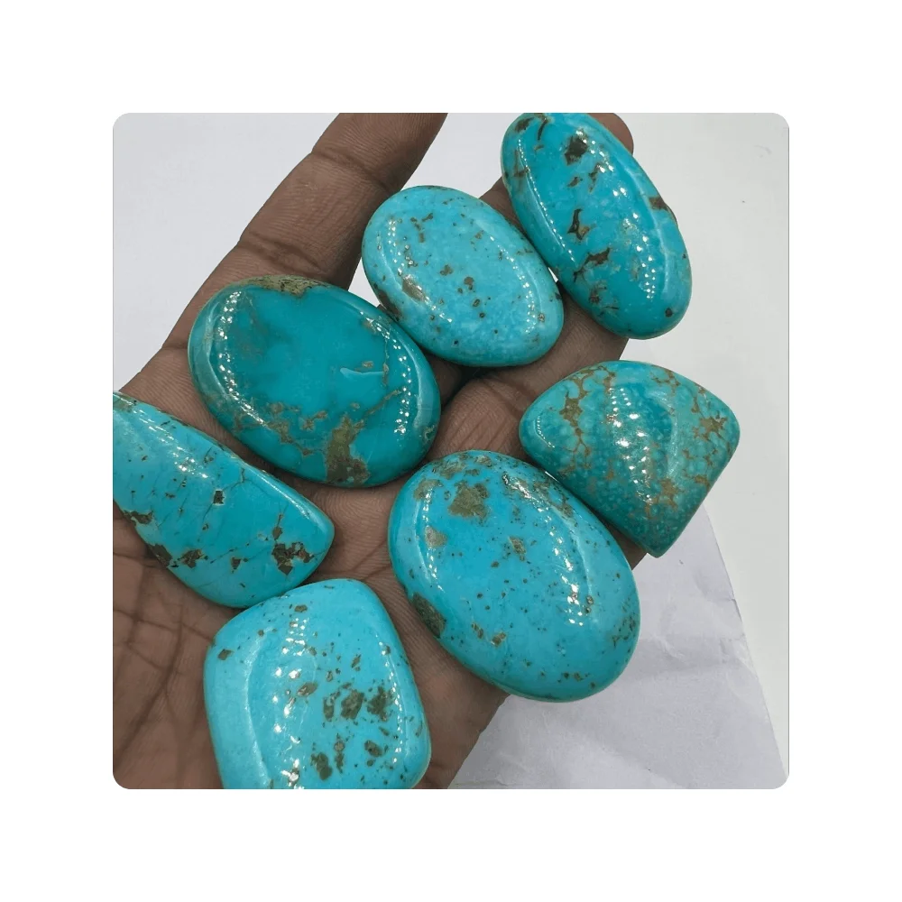 Natural Arizona Turquoise Cabochon Natural Arizona Turquoise Smooth Round Cabochon Turquoise Stone Cabochons for Sale