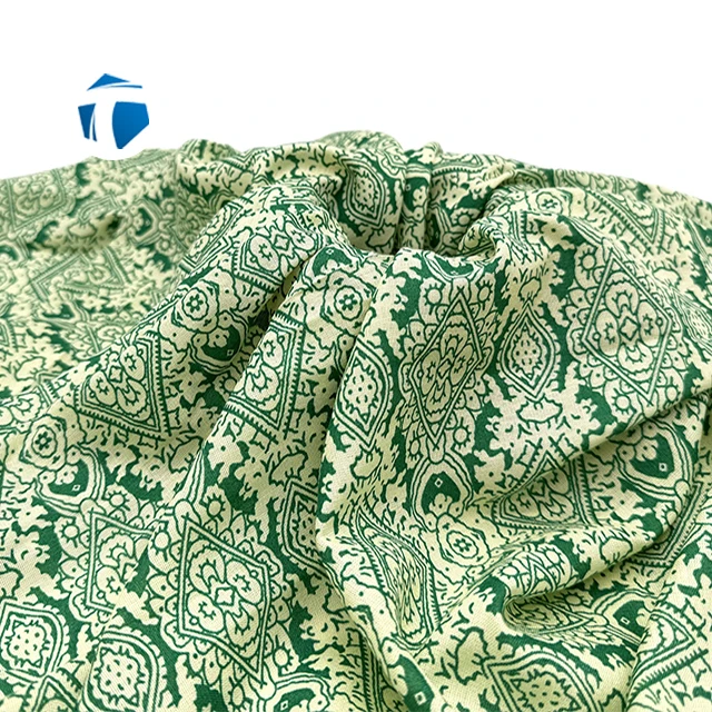 Wholesale Custom 100% Viscose Material Rayon Cotton Challis Fabrics Woven Digital Printed Rayon Fabric for Clothing