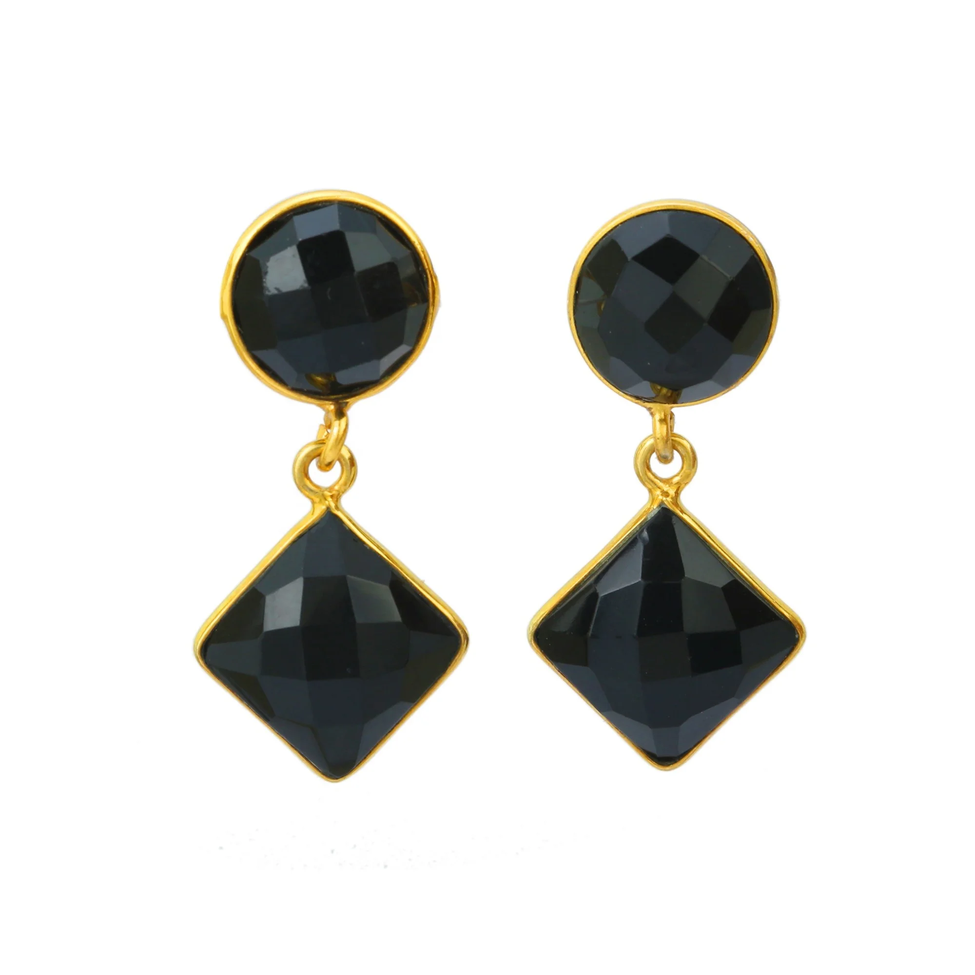 Hight Quality  Black Onyx 925 Sterling Silver Gemstone Jewelry Earring for women And Girl Earring