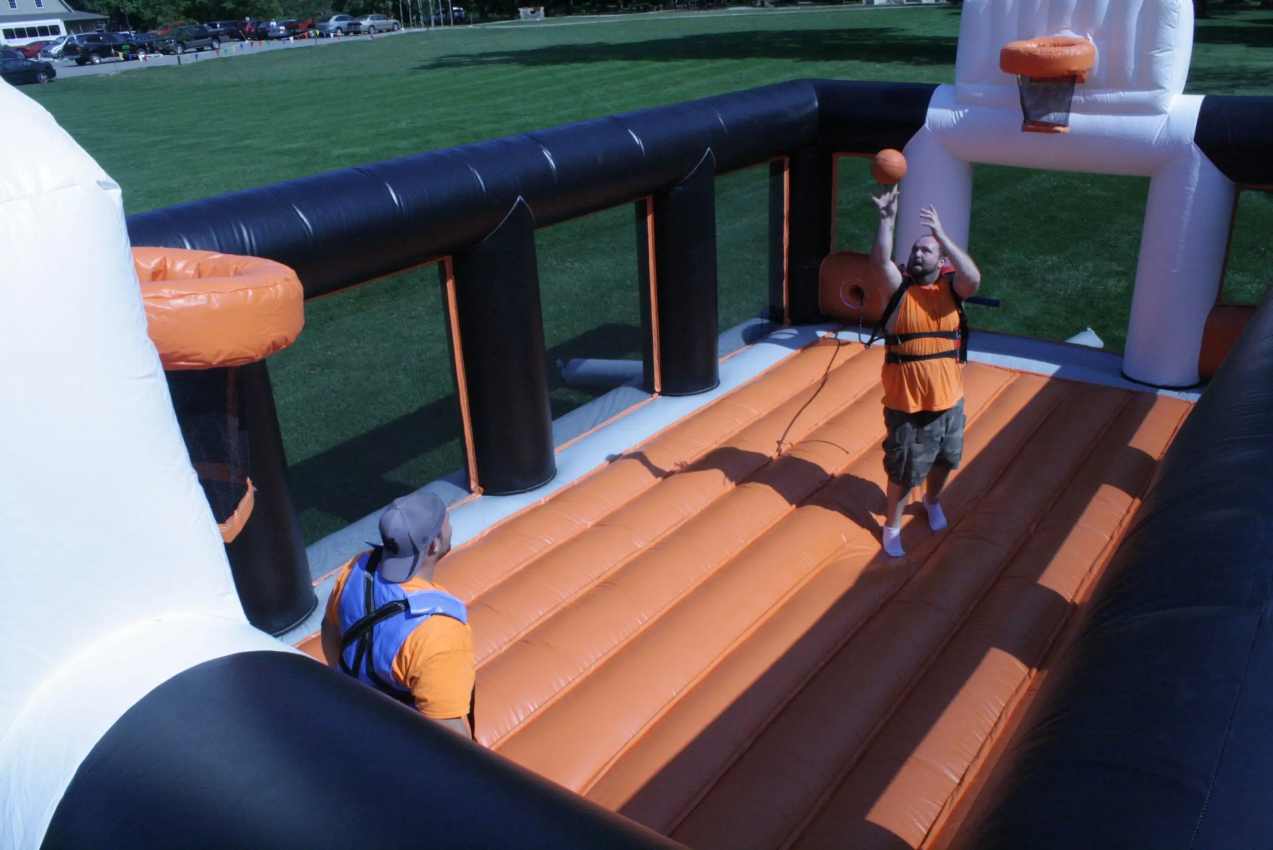Bungee Basketball Inflatable with Trampoline Style for Outdoor Sports and Entertainment Activities
