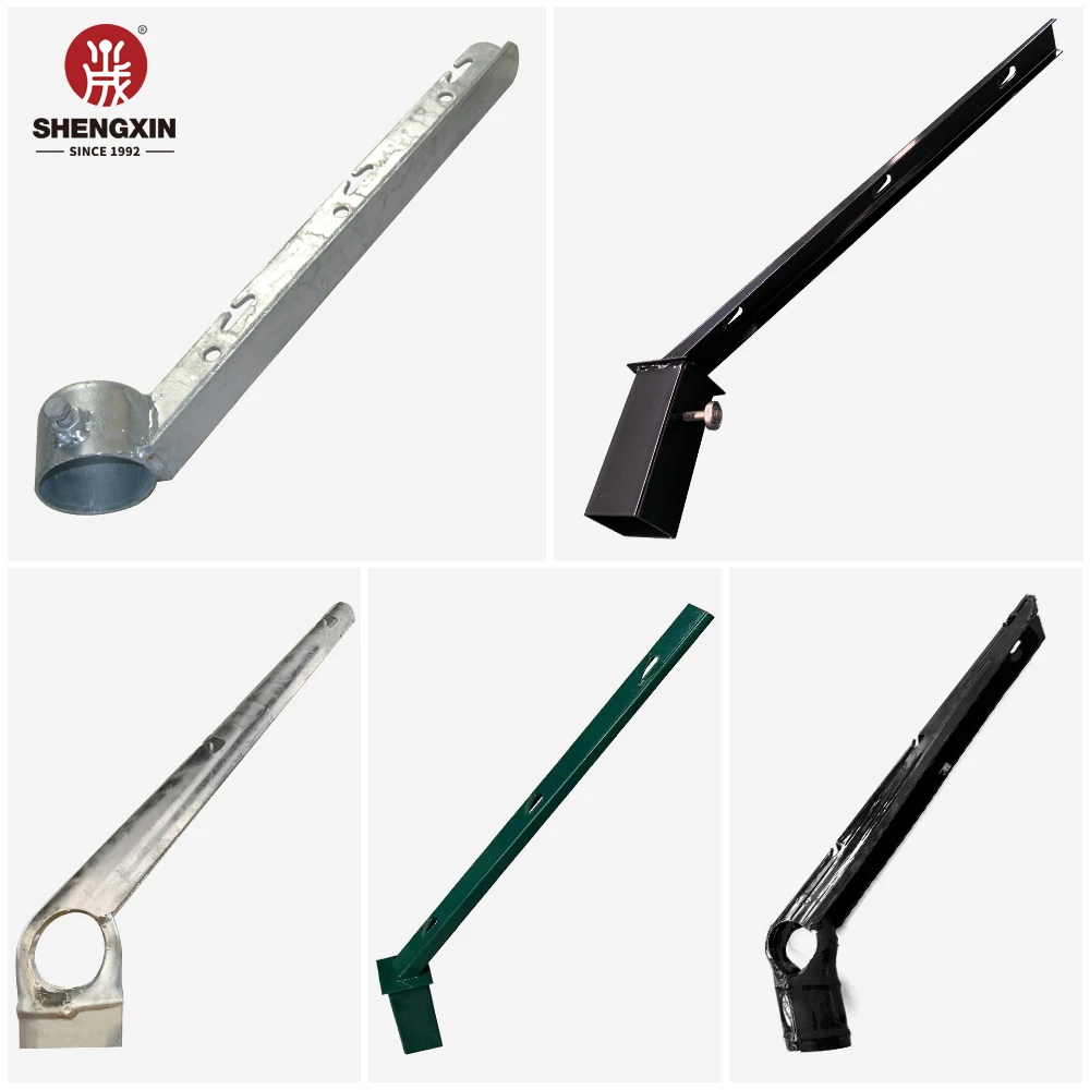 Single Arms 45 Degree Barb Wire Corner-Arms Round Post for Chain Link Fence Fitting Accessories