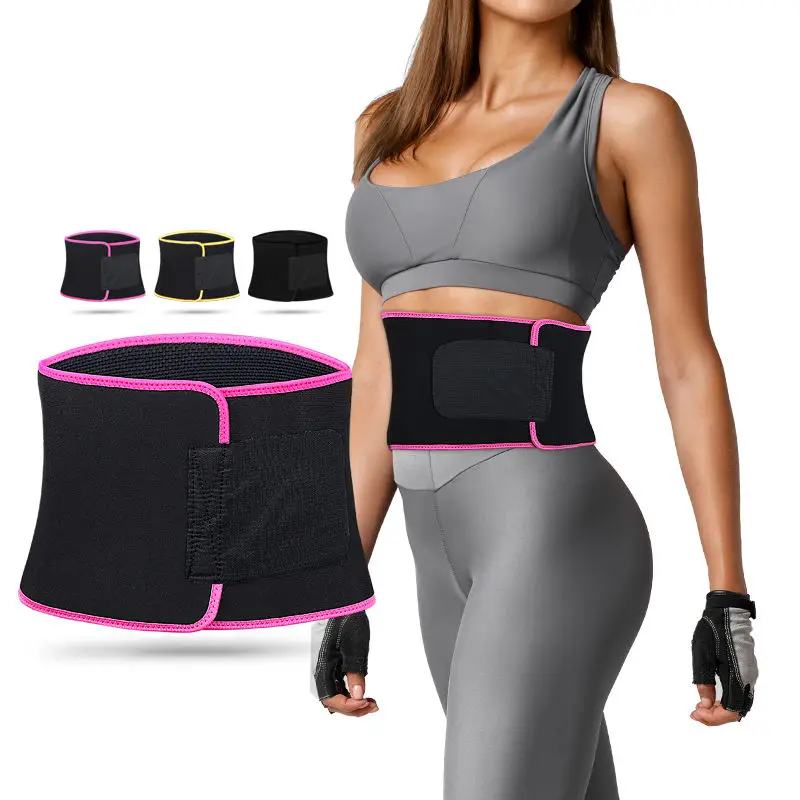 Unisex Cowhide Neoprene Waist Trainer Band Customizable Size Fitness Sauna Sweat Slimming Waist Trimmer Belts for Women and Men
