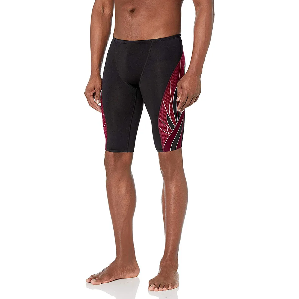 Custom Mens Swim Jammers Youth Competitive Swim Team Suit UPF 50+ Quick Dry Athletic Swim Shorts OEM Surfing Shorts for Sale