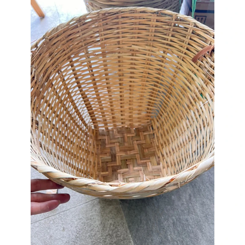 Bamboo Basket Woven Crafted Basket With Sustainability Eco-Friendly Handmade Products For Vintage Decoration