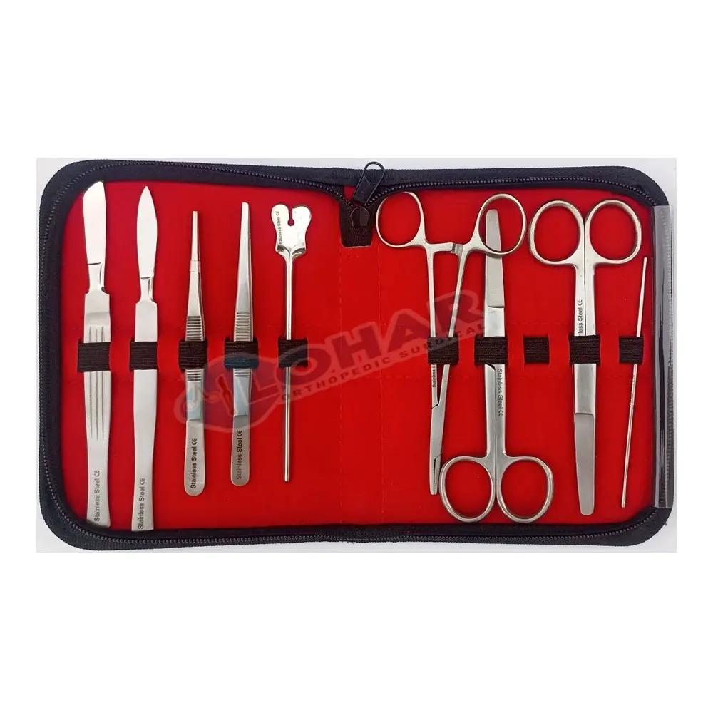 9 Pcs Kit General Surgery Dissecting Dissection Kit Veterinary Surgical Instruments Teaching Suture Practice for Medical Student