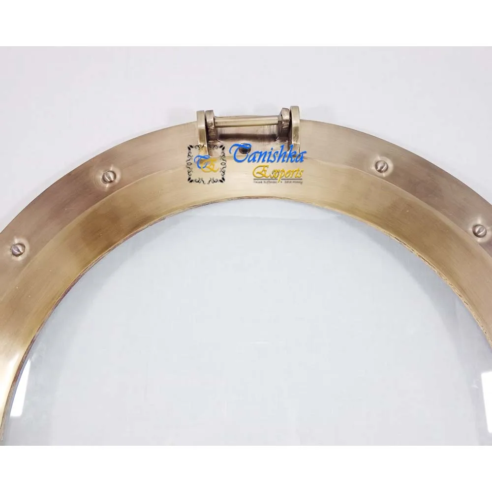 Brass Antique Finished porthole Aluminum with Glass round Ship Porthole customized Marine Porthole ship window at low price