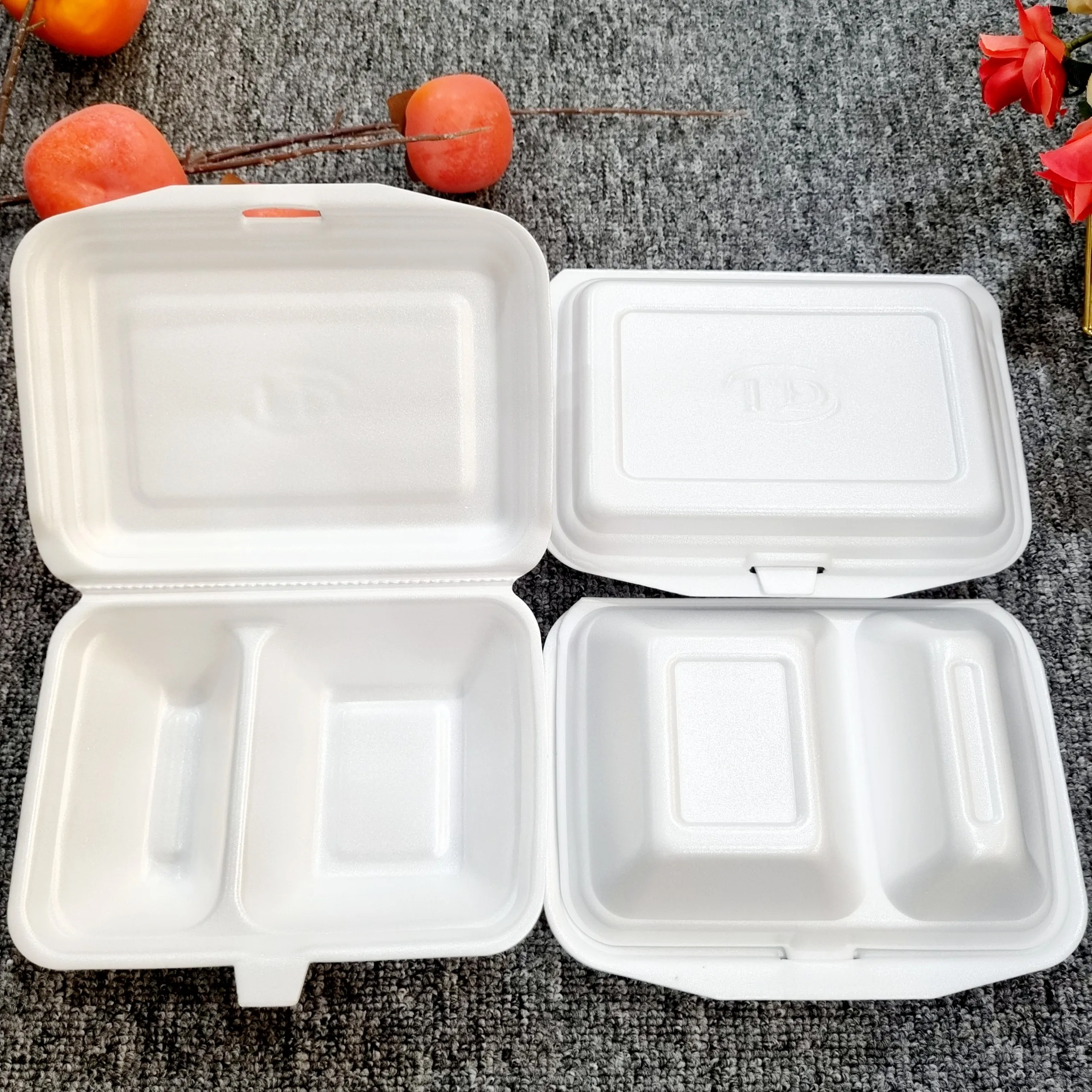 Пенопластовый контейнер для еды с крышкой Ланч-бокс/Фаст-фуд/гамбургер одноразовый на вынос самый продаваемый в amazon оптовая продажа высокое качество