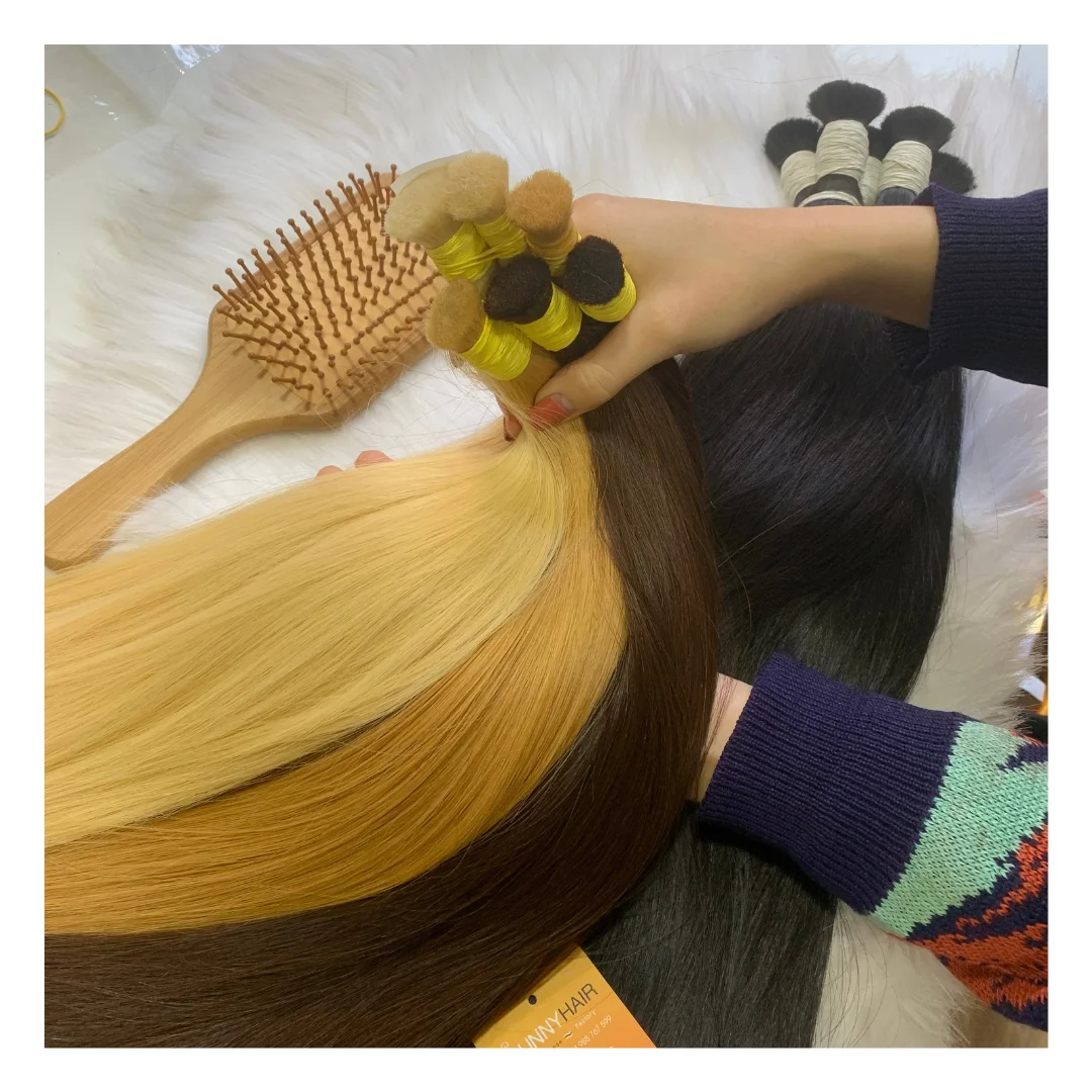 Best Selling 100% Raw Virgin Hair Bulk Luxury Human Hair Extensions from Vietnam Wholesale Hair Manufacturer