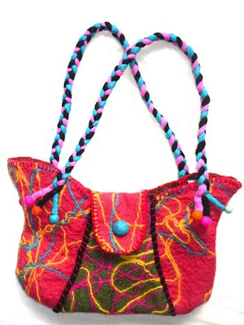 Felt Wool bag/Handmade Woolen felt bag