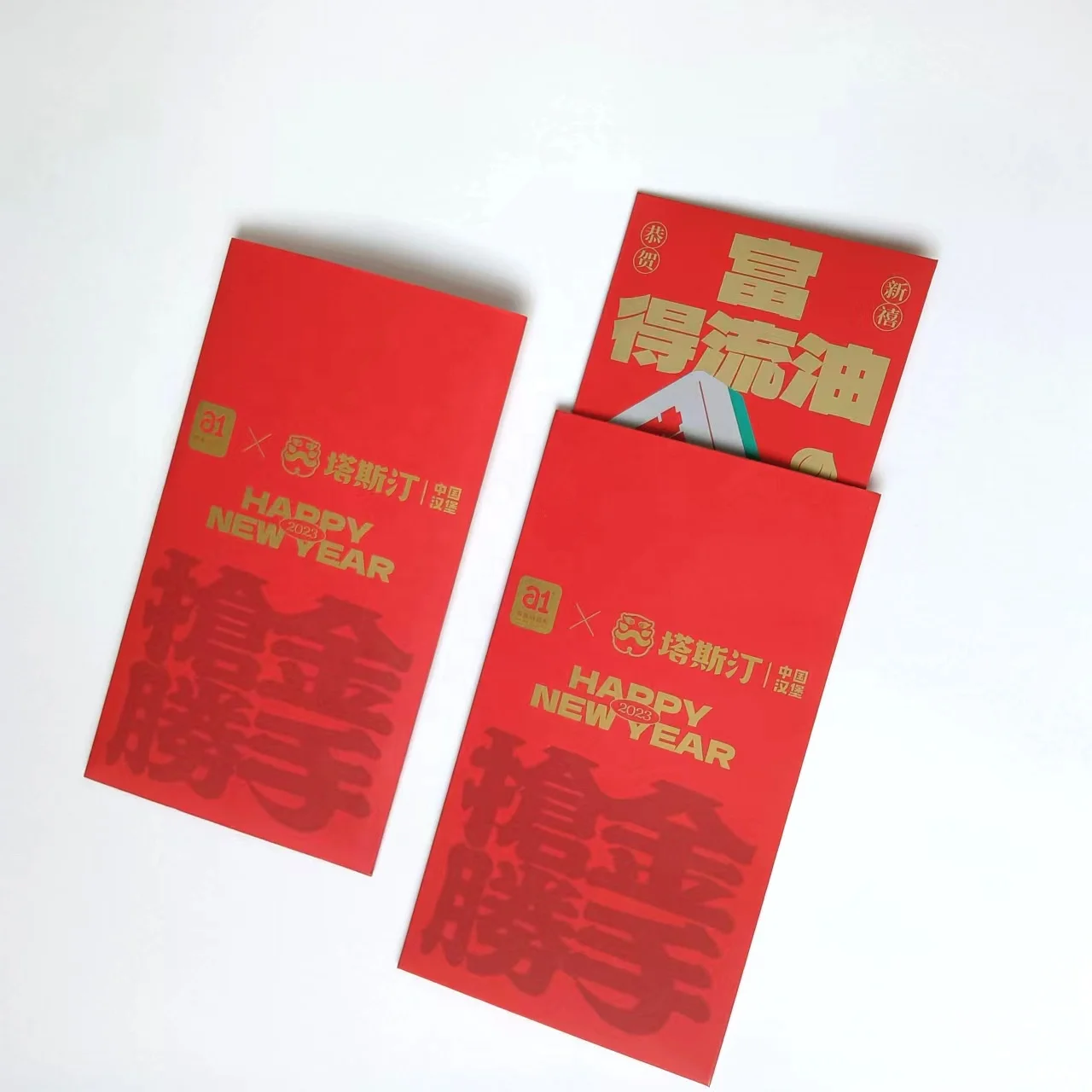 Factory custom red packet pouch cash paper envelope hongbao with soft-touch paper packaging envelope
