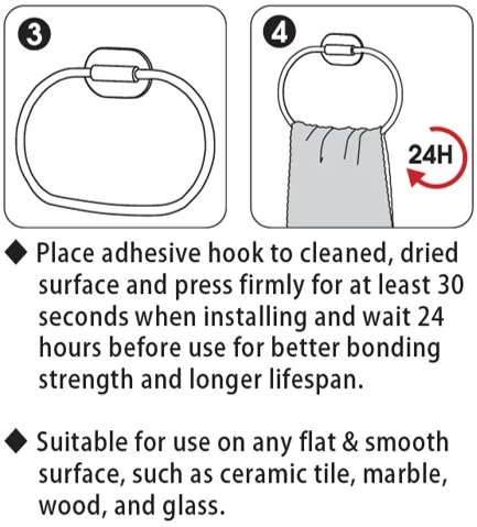 Curva Black Style Bath Towel Holder Towel Bar